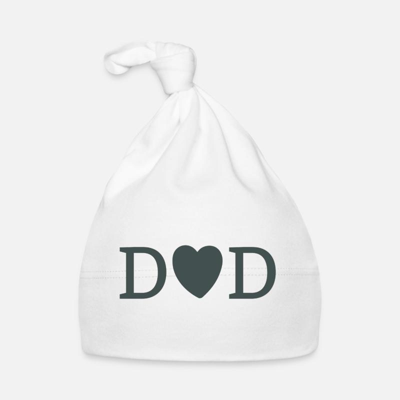 DAD Herz D Monogramm Baby Bio-Mütze
