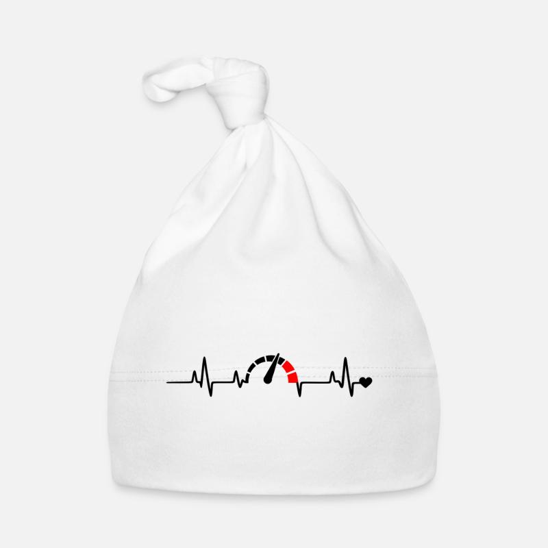 Red Segment Bow Logo Pattern Organic Baby Cap