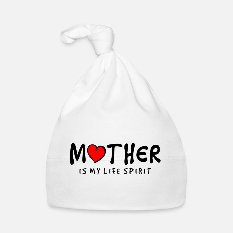 Mutter ist mein Lebensgeist – elegantes Zitat Baby Bio-Mütze