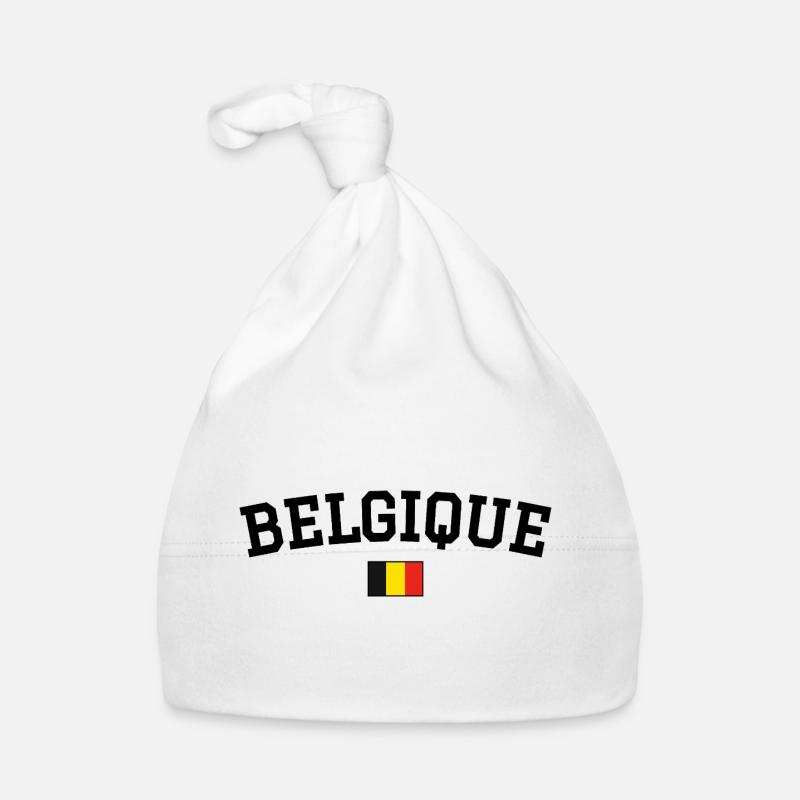 Drapeau Belge Noir Bonnet bio Bébé