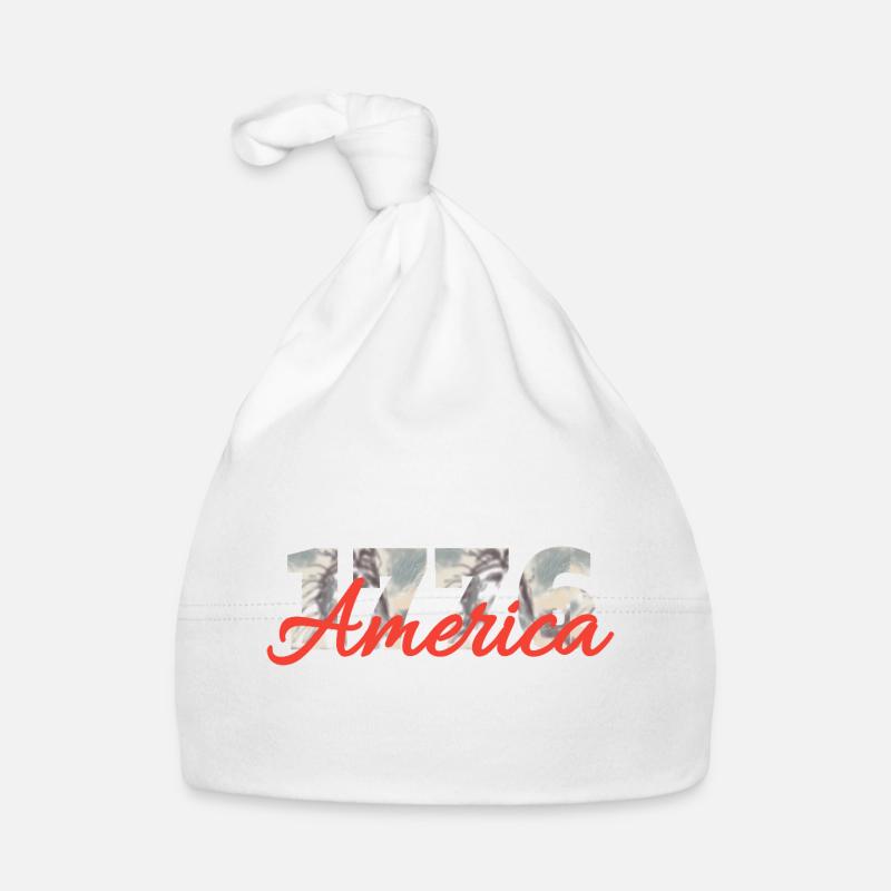 1776 America Script Overlay Baby Bio-Mütze