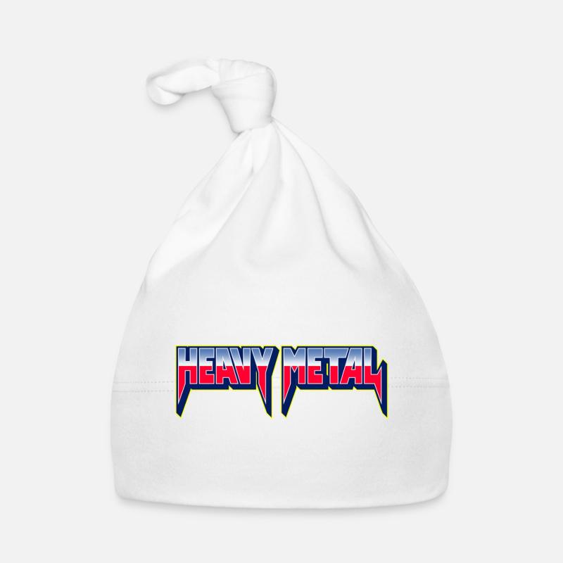 Logo typographique 3D Heavy Metal Bonnet bio Bébé
