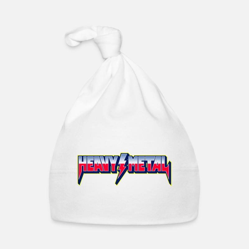 Logo de type 3D Heavy Metal avec éclairs Bonnet bio Bébé