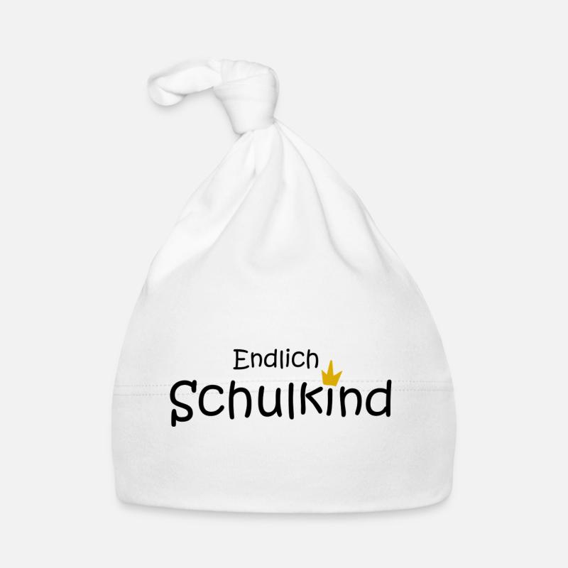 endlich Schulkind Baby Bio-Mütze