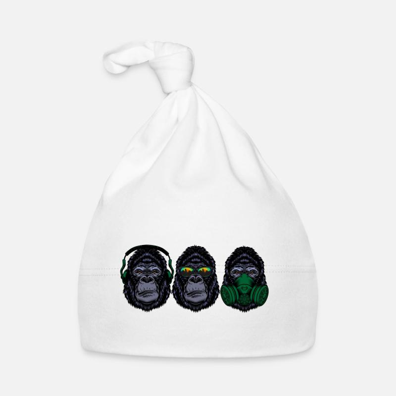 3 Wise Gorillas | Three wise gorillas Organic Baby Cap