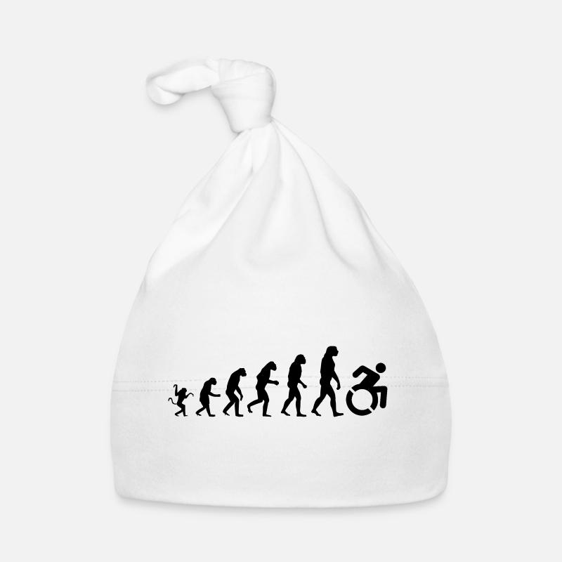 Evolution of the wheelchair, roller, humor * Organic Baby Cap
