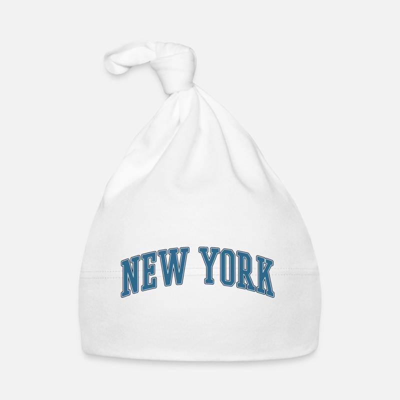 Lettrage de l’arc de New York - Bonnet bio Bébé - blanc