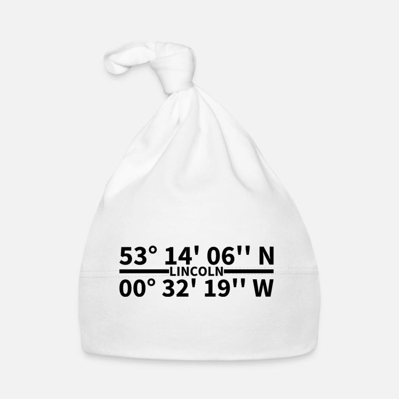 Lincoln coordinates Organic Baby Cap