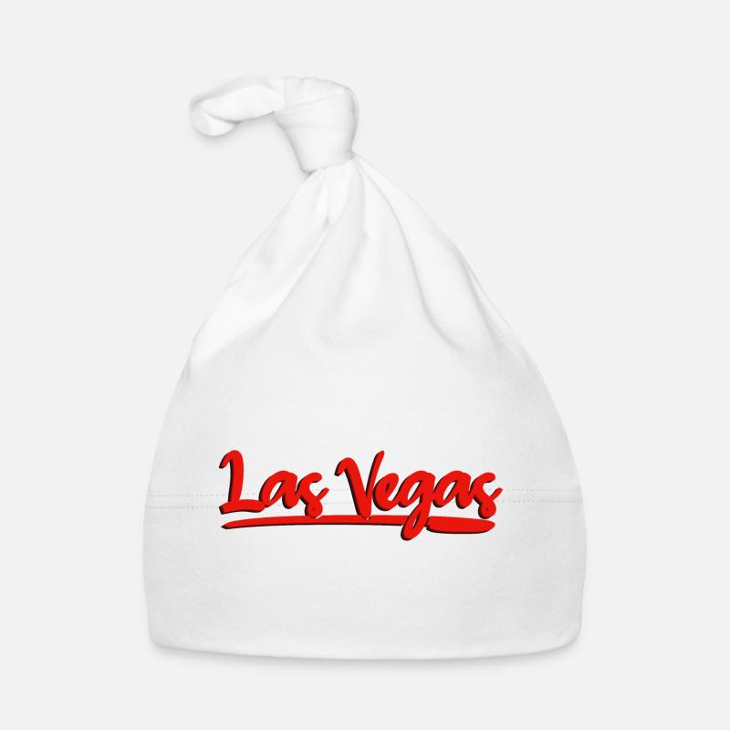 Lettrage à Las Vegas Design en cursive rouge Bonnet bio Bébé