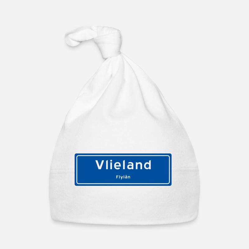 Vlieland place name sign Organic Baby Cap