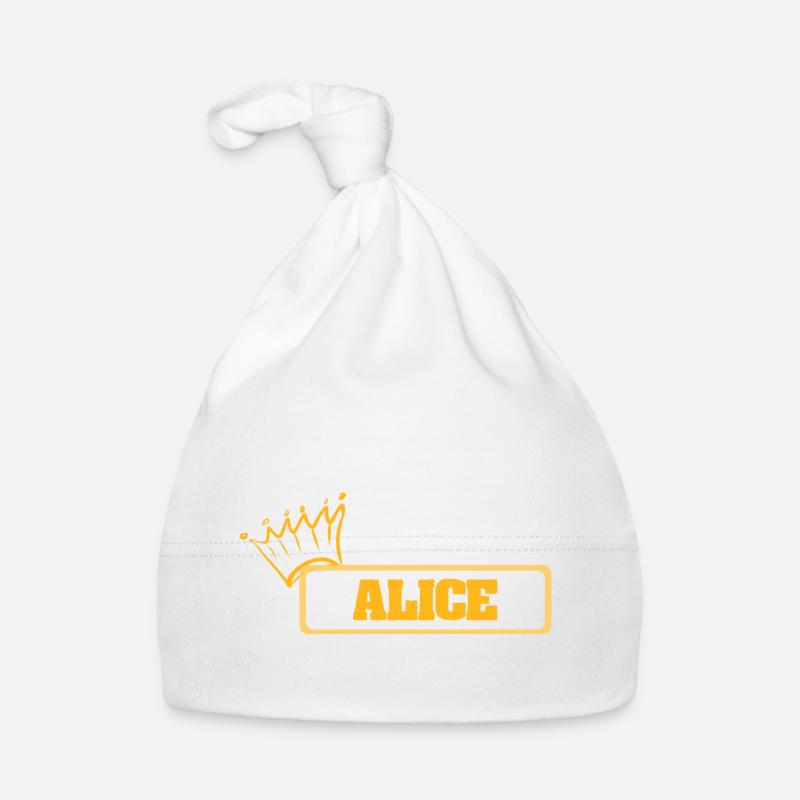Name Alice Baby Bio-Mütze