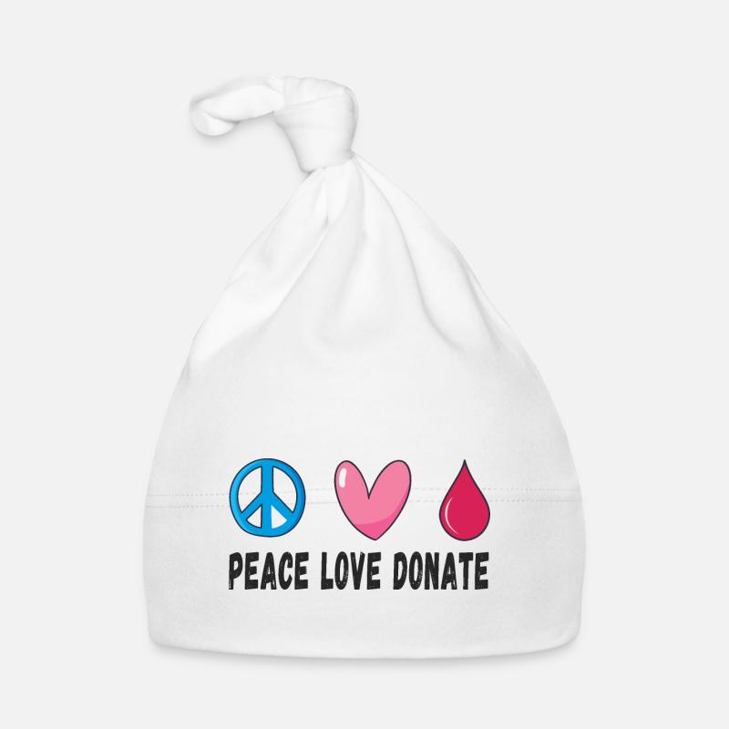 Friede Liebe Spende Blut Baby Bio-Mütze