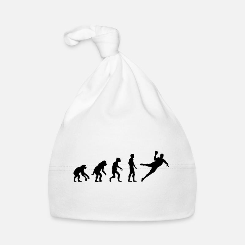 Evolution Handball lustig Design Mannschaft icon Baby Bio-Mütze