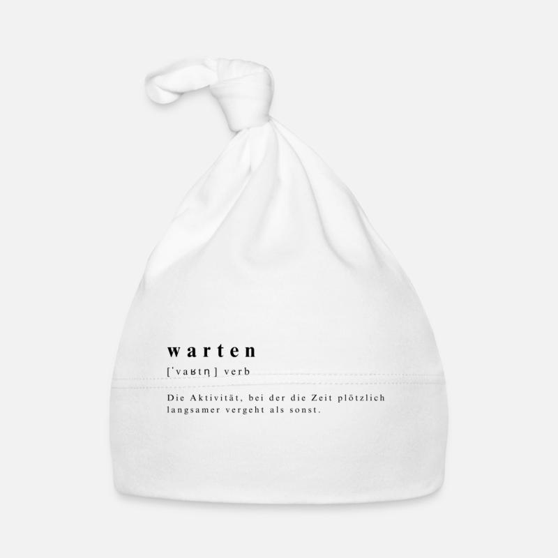 "Warten" – die Zeit scheint langsamer zu vergehen. Baby Bio-Mütze