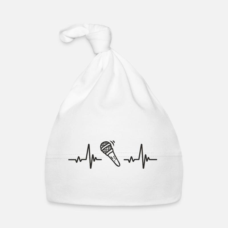 Microphone Singing Music Rhythm Voice Stage Heart Organic Baby Cap