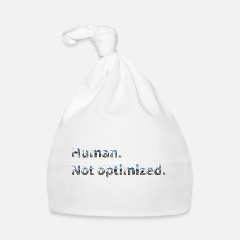 Human. Not optimized. Organic Baby Cap