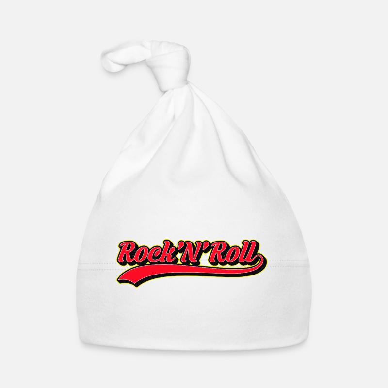Rock 'N' Roll Retro Script Logo Baby Bio-Mütze