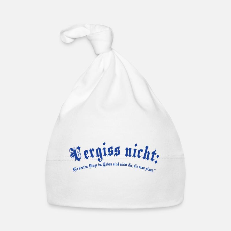 Don't Forget Blue Gothic Organic Baby Cap