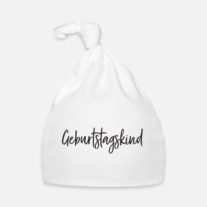 Geburtstagskind – Textdesign Baby Bio-Mütze