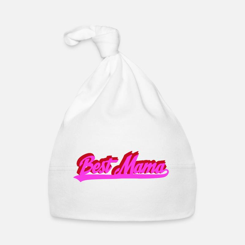 Best Mama Retro Bold Typography Organic Baby Cap