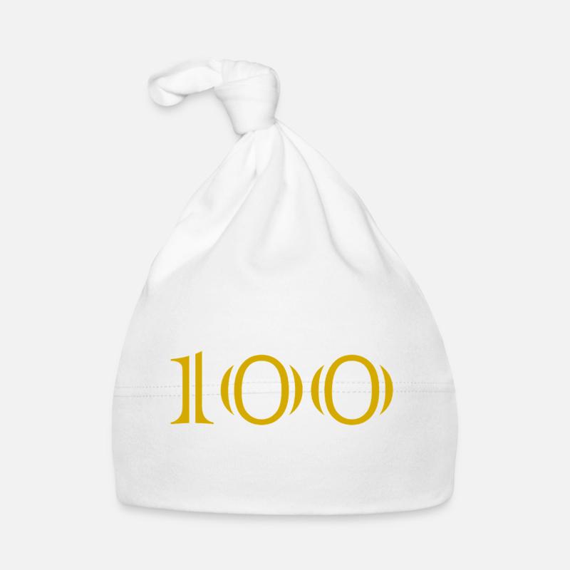 100. 100 ANS. 100e ANNIVERSAIRE. ANNIVERSAIRE 100 Bonnet bio Bébé