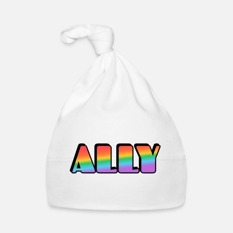 Ally Rainbow Letters Organic Baby Cap