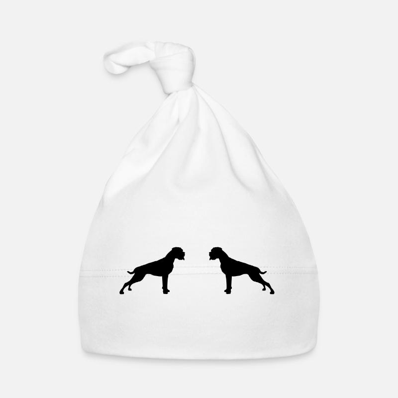 Boxer chiens contre 1f Bonnet bio Bébé