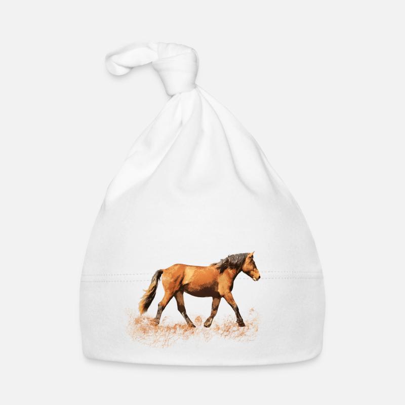 Reiten Pferd Pferde Pferdenarr Pferdenärrin Reiter Baby Bio-Mütze