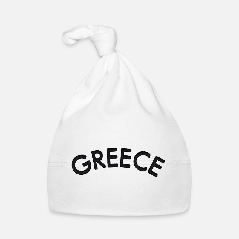 Lettrage courbe de Grèce Bonnet bio Bébé
