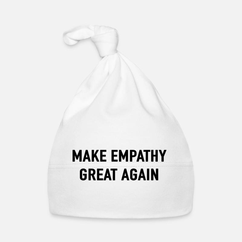 MAKE EMPATHY GREAT AGAIN Love Peace Motto Baby Bio-Mütze