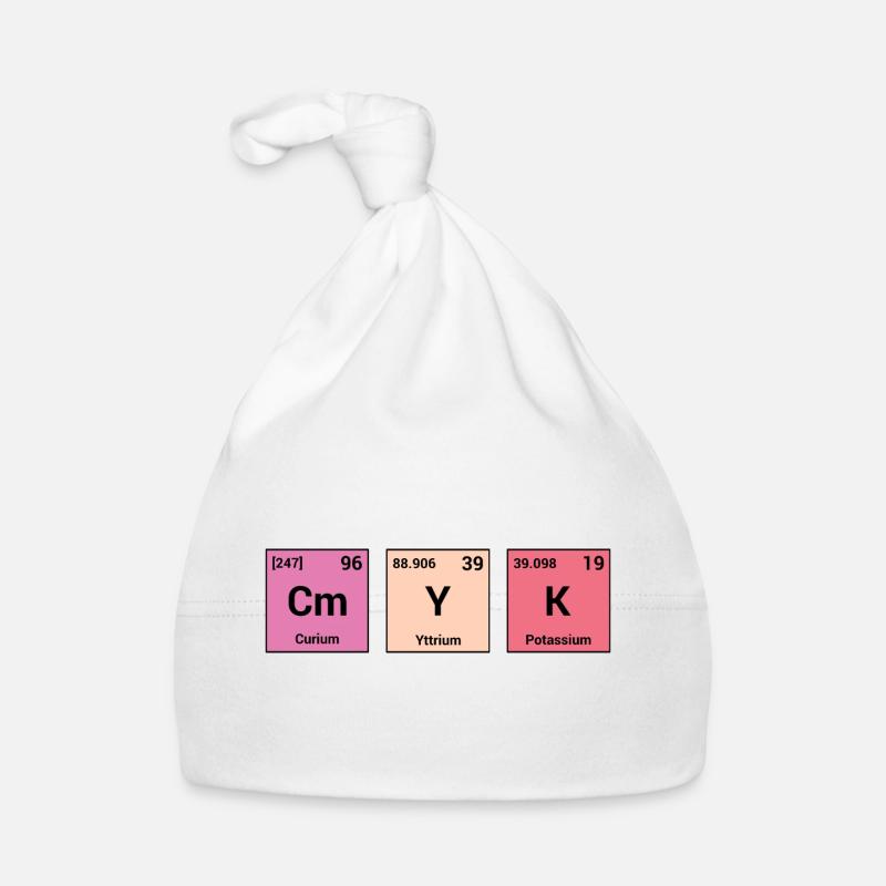 CMYK in periodic elements Organic Baby Cap