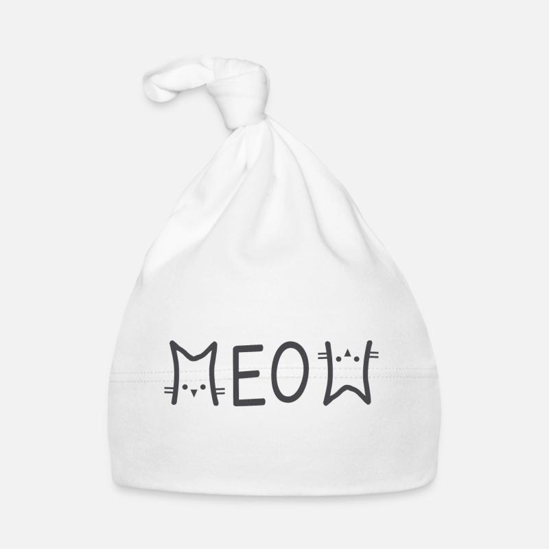 Meow chat chat chat amoureux Bonnet bio Bébé