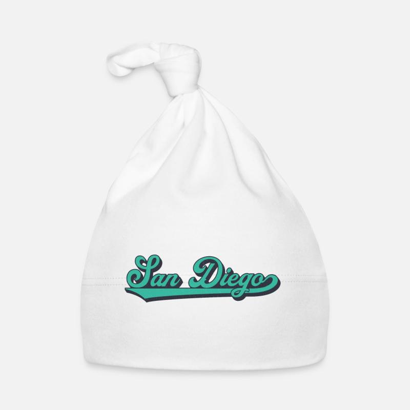 San Diego Script Retro Wave Organic Baby Cap