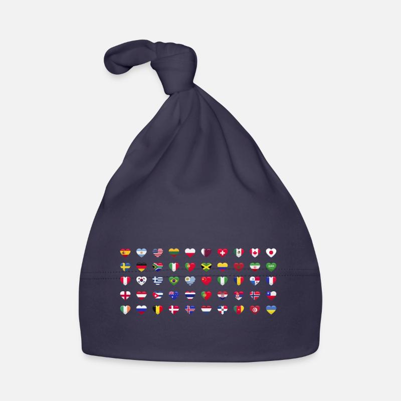 Drapeaux internationaux du monde - Drapeaux des pays Bonnet bio Bébé
