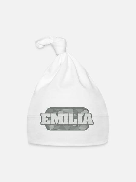 Cadeau pour Emilia - Bonnet bio Bébé - blanc - Devant