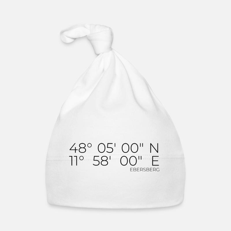 Coordinates Ebersberg, Bavaria Organic Baby Cap