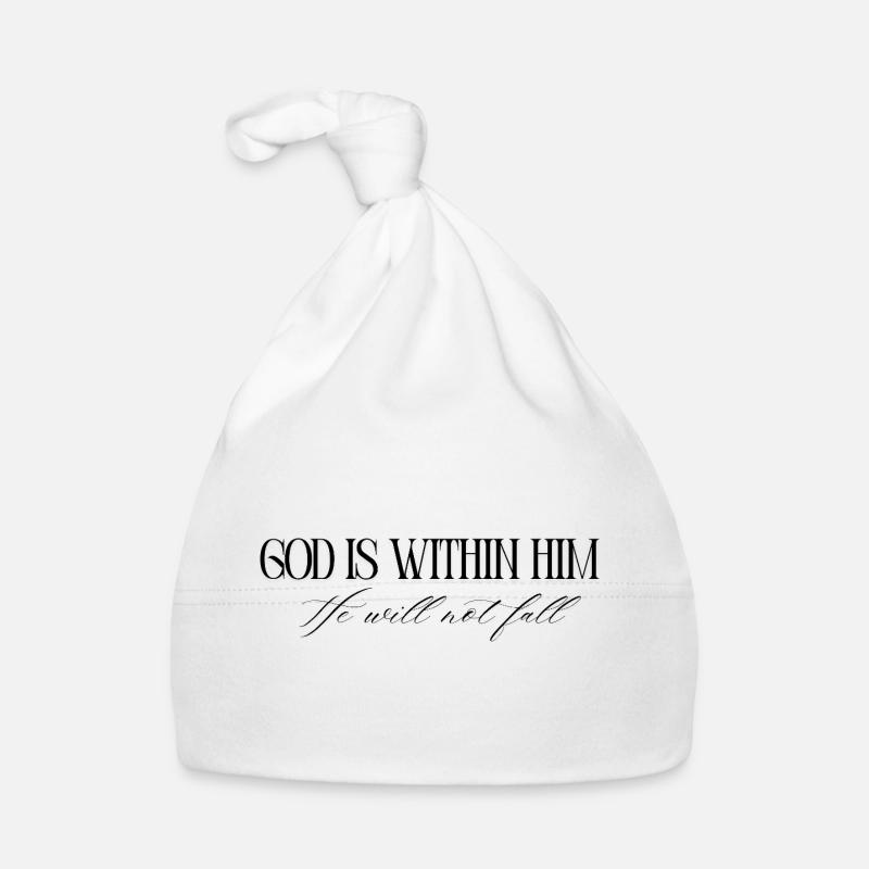 God is within him – Psalm 46:5 Bible Verses Organic Baby Cap