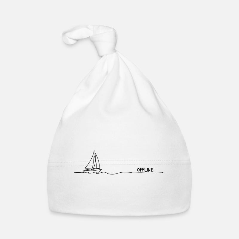 offline. Segeln Minimal Oneline Statement Baby Bio-Mütze