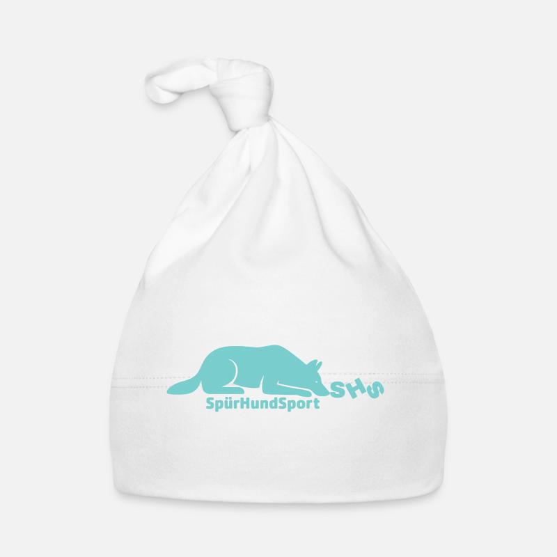 SHS Logo mint - Baby Bio-Mütze - Weiß