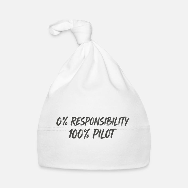 0% Responsibility 100% Pilot Organic Baby Cap