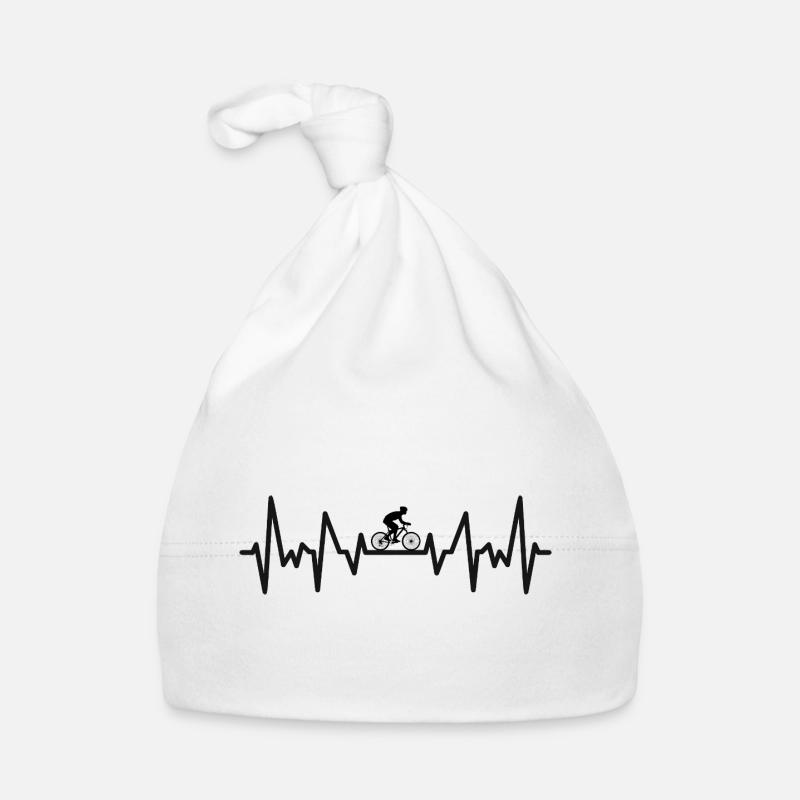 Mountain biker's heartbeat Organic Baby Cap