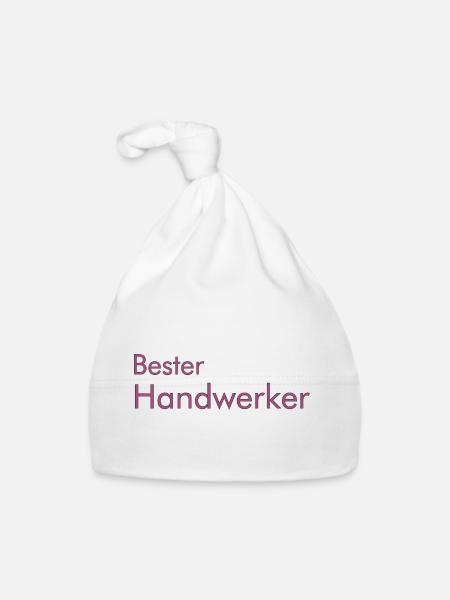 Bester Handwerker - Baby Bio-Mütze - Weiß - Vorne