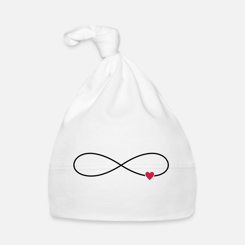 Segno di simbolo del cuore infinito amore Cappellino ecologico per neonato