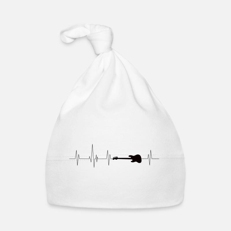 E-Gitarre Heartbeat schwarz Baby Bio-Mütze