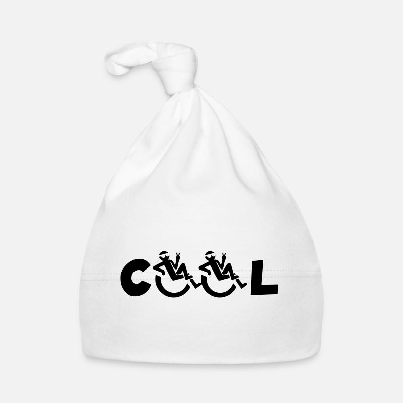 Utilisateur de fauteuil roulant cool, Utilisateur de fauteuil roulant cool * - Bonnet bio Bébé - blanc