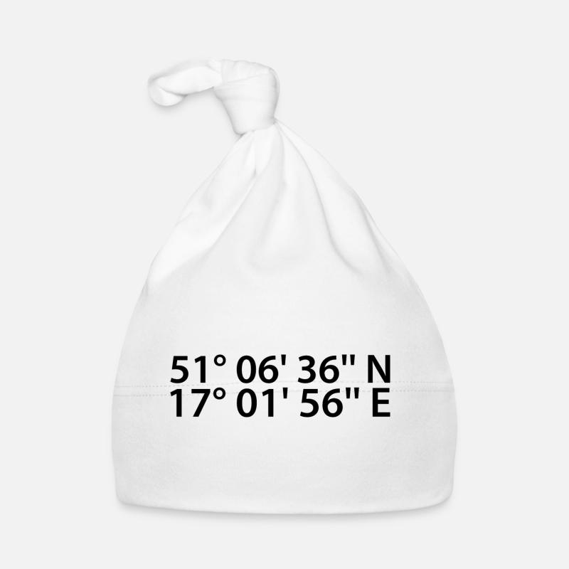 Wroclaw Coordinates Organic Baby Cap