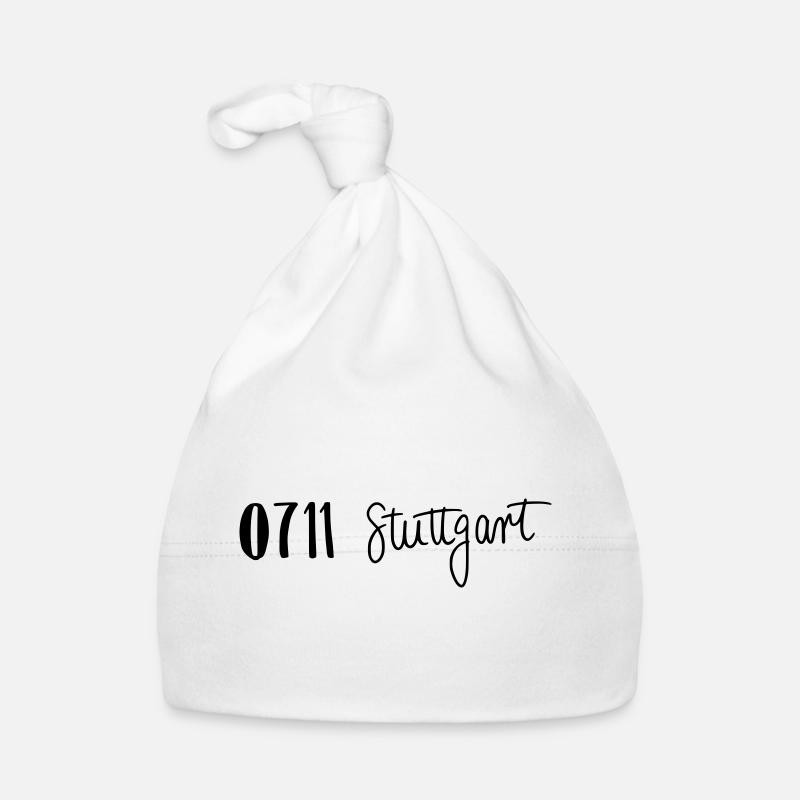 0711 Stuttgart - Baby Bio-Mütze - Weiß