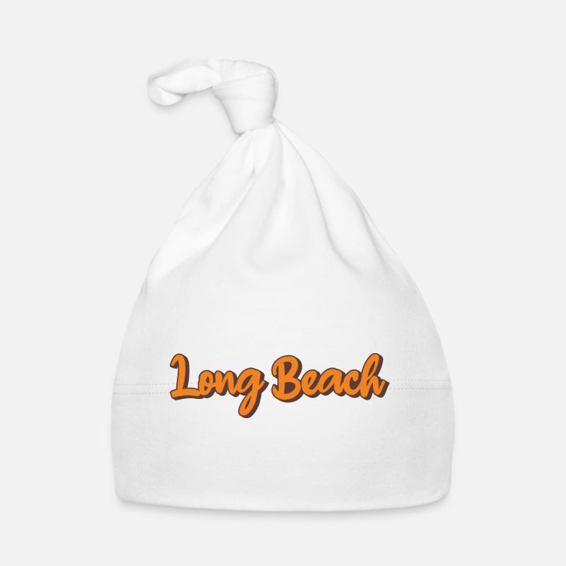 Long Beach Retro Script Baby Bio-Mütze