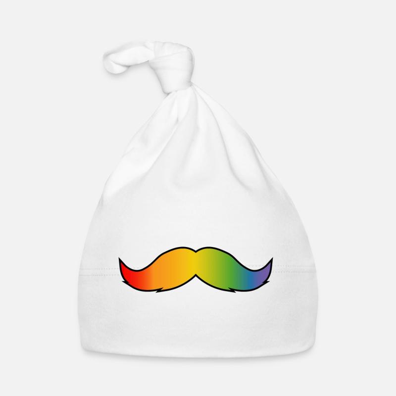 Regenbogen Bart queer schwarz Baby Bio-Mütze
