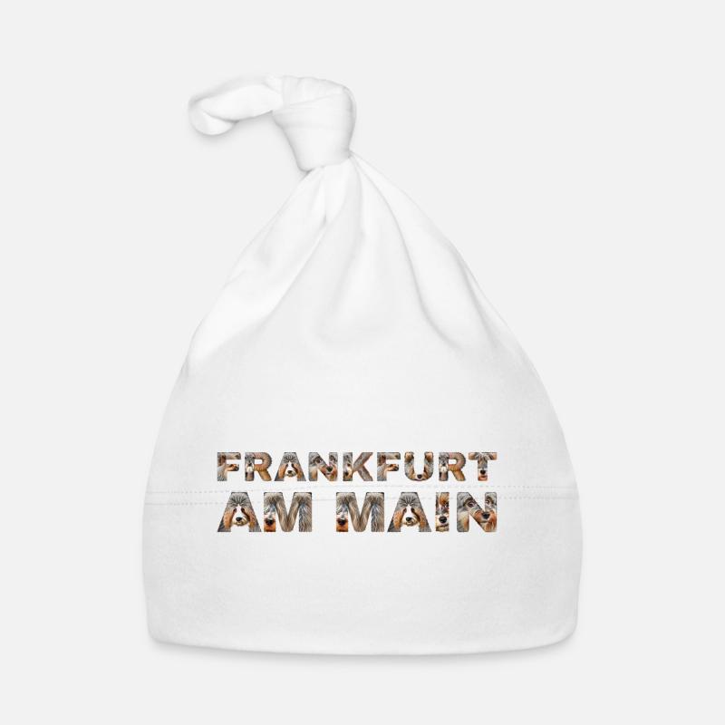 Frankfurt am Main Hund - Baby Bio-Mütze - Weiß